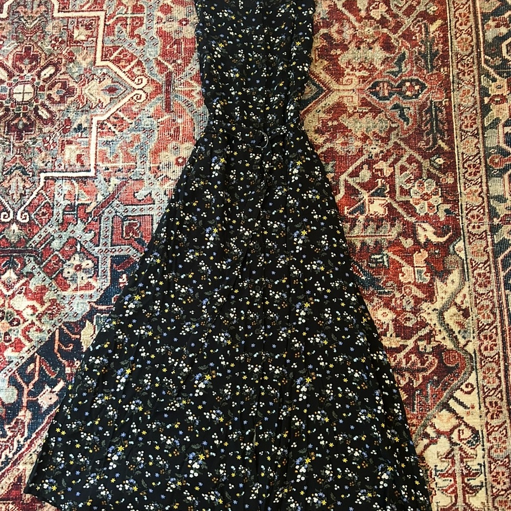 Banana Republic Black Floral Maxi Dress